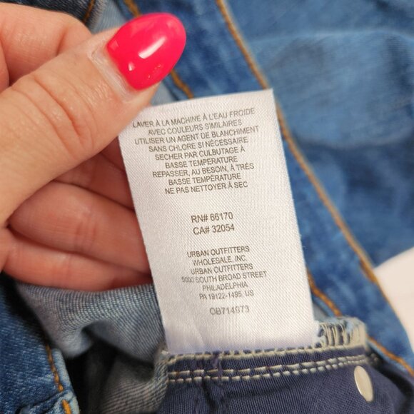 Free People High Rise Rita Cropped Blue Jeans Denim Bootcut Flare Women's 28 - Picture 10 of 10